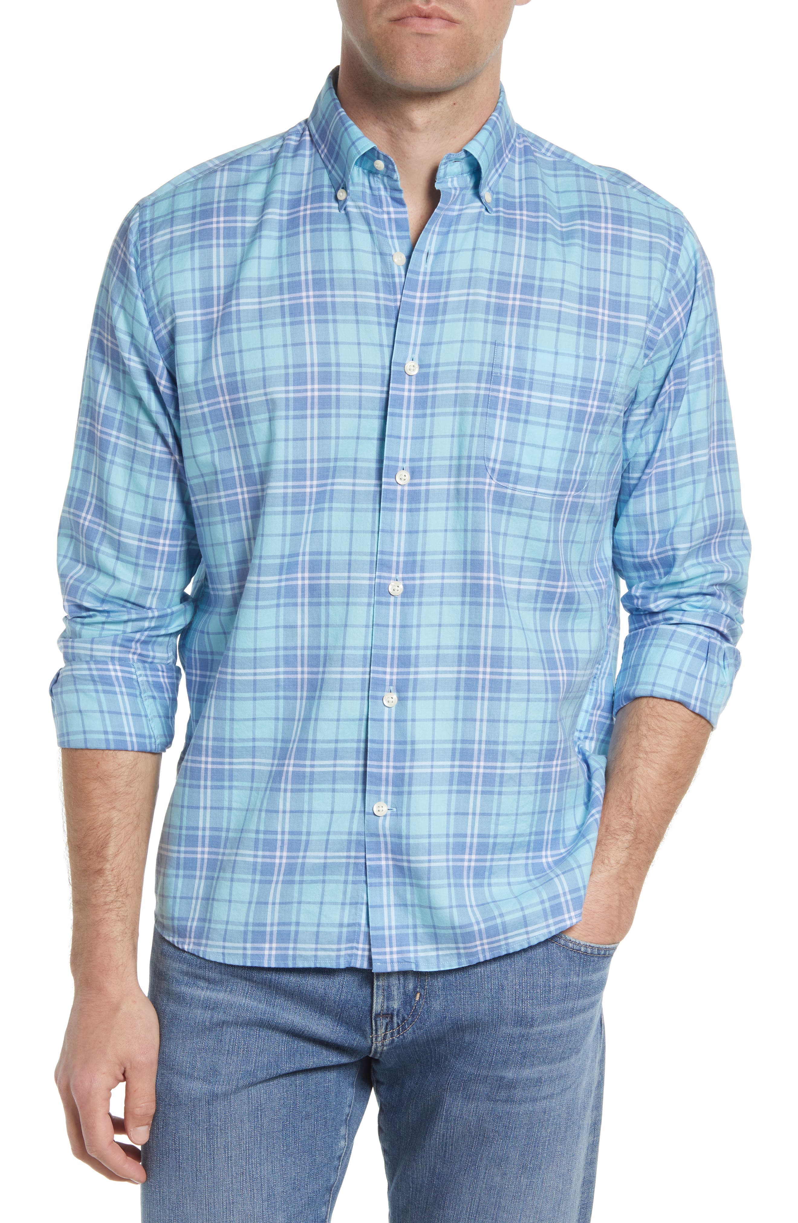 YYear Mens Button Up Printed Casual Stretch Shirt Plaid Print Plus Size Shirt YYear Mens Button Up Printed Casual Stretch Shirt Plaid Print Plus Size Shirt